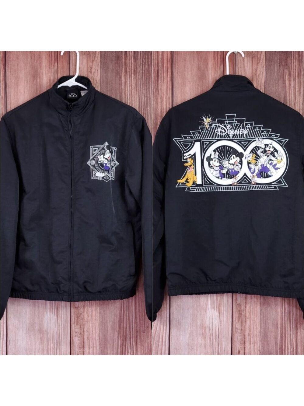 Disney 100th Anniversary Unisex Size XS Mickey & Friends Full Zip Jacket Black